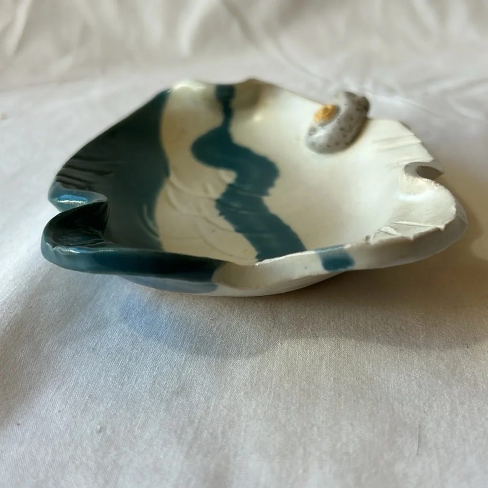 Pottery Fish Shaped Soap Dish Handmade